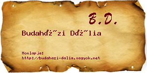 Budaházi Dália névjegykártya